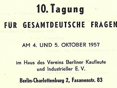 NL-K-08; 59-4, Flyer zur 10. Gesamtdeutschen Tagung des Deutschen Staatsbürgerinnen-Verbandes, 1957, AddF Kassel. Rechte vorbehalten - freier Zugang.