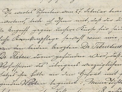 SP-17 ; 2 Brief von Lina Morgenstern an unbekannt, hs. vom 04.03.1889, S. 1; Gemeinfrei.