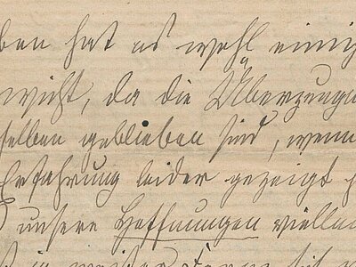 Brief von Malwida von Meysenbug an unbekannt S. 4, hs.. Sign.: ST-36 ; 1-3/9, AddF Kassel, gemeinfrei.